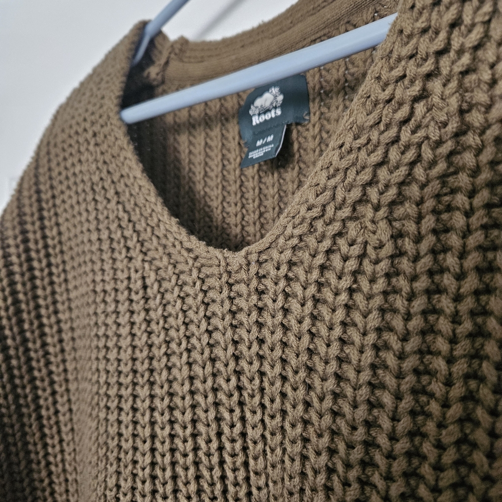 Roots Green Cable Knit Sweater - Picture 2 of 4